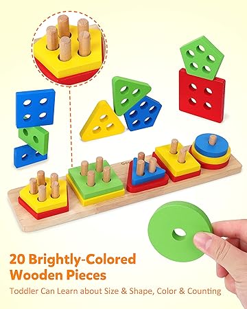 Wooden Sorting and Stacking